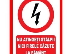 Placute nu atingeti stalpii nici firele cazute la pamant